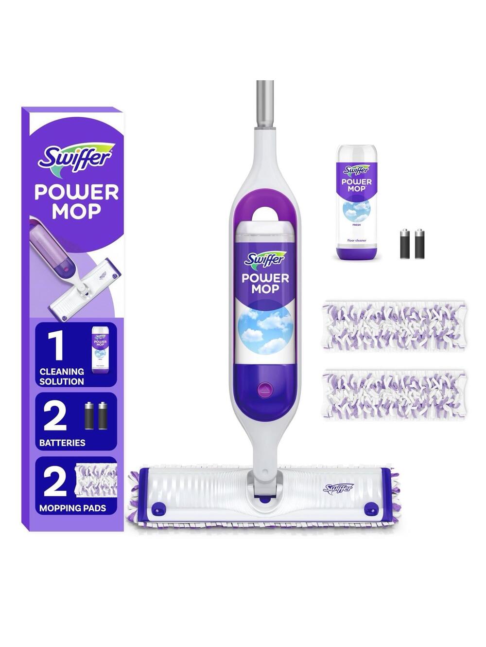 Swiffer Complete Kit Power Mop Multi-Surface Mop for Floor Cleaning Fresh Scent